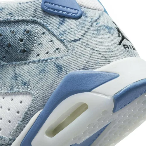 Vista 7 de Big Kids Jordan 6 Retro Washed Denim WhtDutch Blue-Citron Tint DM9045 100
