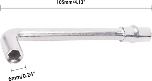 Vista 2 de Utoolmart Llave hexagonal abierta en forma de L de 0.236 in métrica en forma de L, 1 unidad