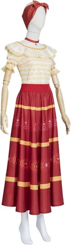 Vista 3 de Disfraz de Dolores para mujer, conjunto completo de falda con diadema, vestido de princesa para Halloween