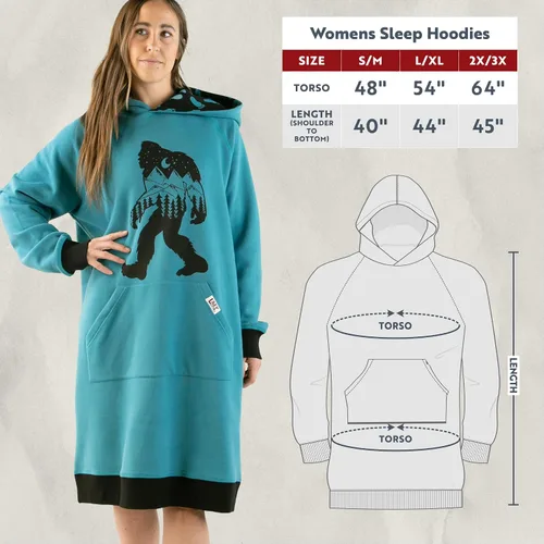 Vista 46 de Lazy One Sudadera con capucha de gran tamaño, ropa de dormir cómoda, vestido de suéter para mujer