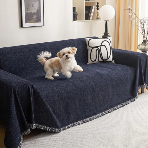 Vista 10 de MEETSKY Funda de sofá para sofá de cojines, protector de muebles de sofá, fundas de sofá de chenilla, fundas de sofá seccional para mascotas, funda