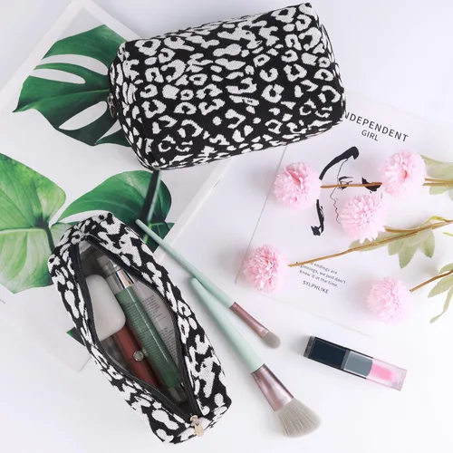 Vista 6 de Juego de 3 bolsas de maquillaje para niñas y mujeres, organizador de viaje, bolsa de aseo de baño, bolsa de almacenamiento de gran capacidad