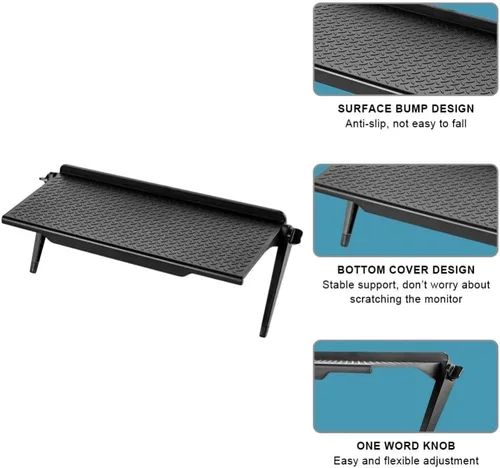 Vista 6 de Park TV - Estante superior para Apple TV, soporte para monitor, estante de router ajustable para caja multimedia, consola de juegos, enrutador