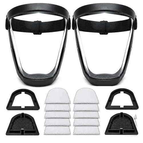 Vista 8 de Protector facial completo, protector facial antivaho transparente