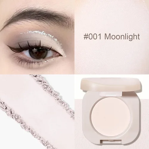 Vista 2 de Sombra de ojos mate individual, Sombra de ojos blanco hueso, Polvo ligero ultrafino, Sombra de ojos con base de imprimación iluminadora, Alto