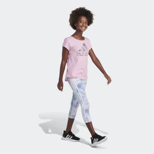 Vista 3 de adidas Girls' 78 Cotton 3 Stripe Allover Print Tight