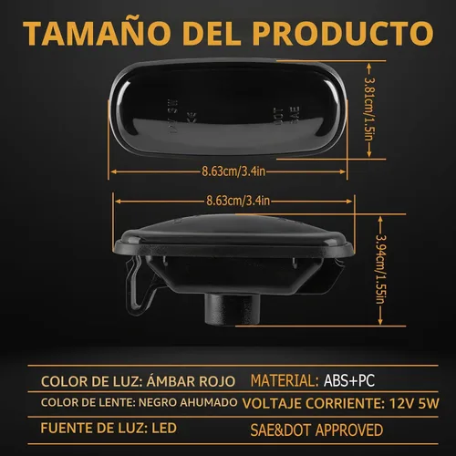 Vista 5 de Gempro Luces LED de marcador lateral para guardabarros doble para Dodge Ram 2500 3500 2003-2009, lámparas de marcación de rueda trasera doble ámbar