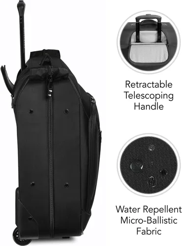 Vista 5 de WallyBags Solutions - Bolsa de ropa con ruedas, múltiples perchas y hecha para hombres y mujeres