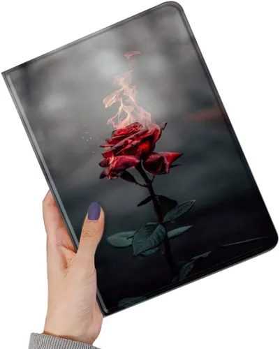 Vista 8 de kaitesi Funda floral compatible con iPad 6ª 5ª generación 9.7 pulgadas iPad Air/Air 2, diseño de flores, bonita funda inteligente de piel delgada