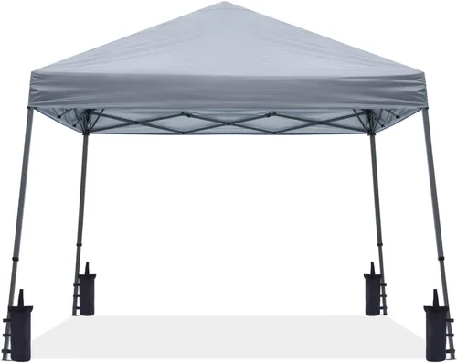 Vista 17 de ABCCANOPY - Toldo autodesplegable y estable para exteriores, base de 10 x 10 pies, parte superior de 8 x 8 pies, color blanco