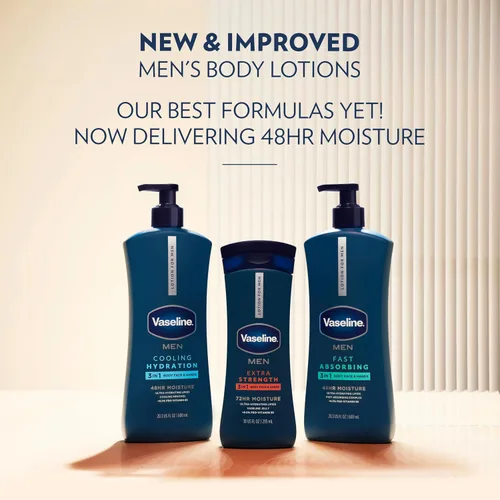 Vista 6 de Vaseline Loción hidratante curativa para manos y cuerpo para piel seca o agrietada Loción no grasa de absorción rápida para hombres 20.3 onzas