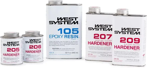 Vista 3 de West System 105-A Resina epóxica, Amarillo pálido claro