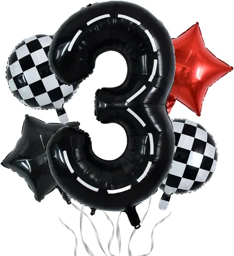 Vista 82 de Globos de números grandes, negros, de 40 pulgadas