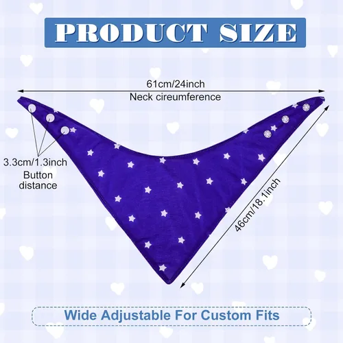 Vista 2 de Janmercy Paquete de 5 baberos tipo bandana para adultos, suaves, ajustables, absorbentes, para mujeres, necesidades especiales, unisex, hombres