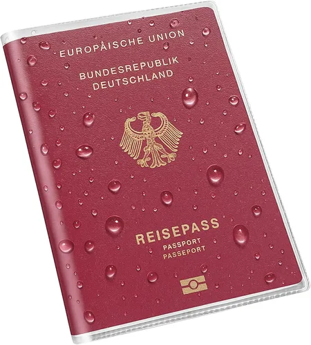 Vista 3 de Funda transparente para pasaporte, funda protectora impermeable para pasaporte, funda de vinilo transparente para tarjeta de embarque y organizador