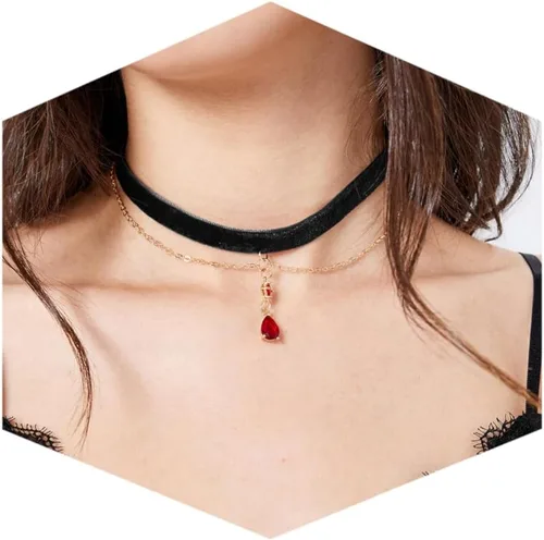 Vista 15 de Fesciory Black Necklace for Women, Adjustable Daily Goth Jewelry Gift Negro 1