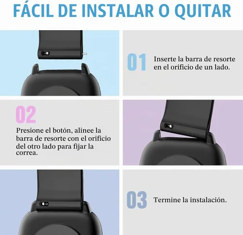 Vista 6 de Correa TiMOVO compatible con Amazfit GTS 4/3/2 Mini/GTR Mini/Bip 3/3 Pro Negro