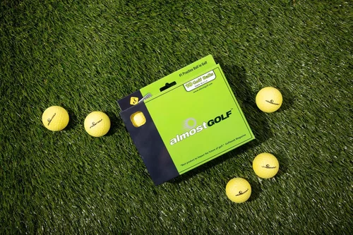 Vista 3 de ALMOSTGOLF Pelotas de golf de espuma de práctica de vuelo limitadas: giro realista, trayectoria y entrenamiento de precisión