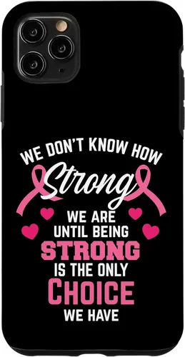Vista 13 de iPhone 16 Being Strong Cita Rosa Inspirador Cáncer de Mama Regalos Caso