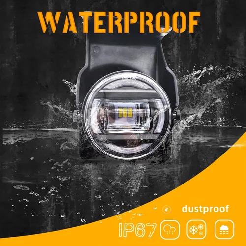 Vista 3 de Luces antiniebla LED y DRL compatibles con GMC Sierra 1500 2500 3500 de 2003-2006, 1 par de luces antiniebla delanteras con luces de circulación