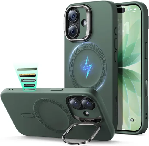 Vista 86 de ESR Funda para iPhone 13 Pro, compatible con MagSafe, protección de grado militar a prueba de golpes, soporte de anillo de cámara integrado, funda