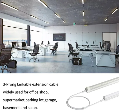 Vista 8 de Cables de extensión de 3 pies T5 T8 Cable de alimentación de cable de lámpara, conector LED de doble extremo hembra, cable de conexión de lámpara