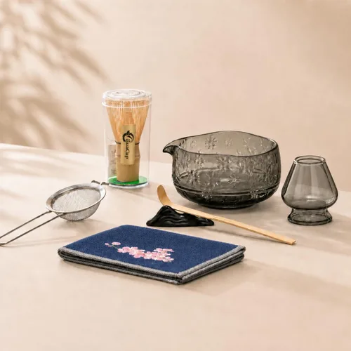 Vista 9 de Buucup - Juego de batidor de matcha, kit de matcha de vidrio con cuenco y herramientas, transparente Glass Clear