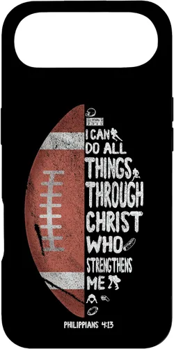 Vista 26 de iPhone 13 I can do all things through Christ Philippians 4:13 - Funda de fútbol