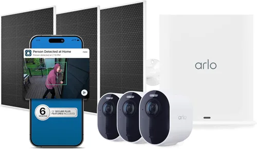 Vista 11 de Cámara de Seguridad Arlo Ultra 4K HDR (3ª Generación, Lanzamiento 2025) + SmartHub, Alimentación por Batería, Respuesta de Emergencia, Subtítulos