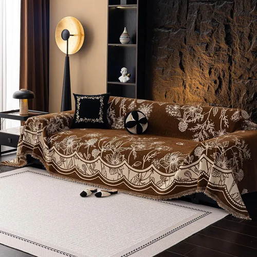 Vista 11 de DREAMINGO Fundas de sofá biplaza para sofá de 2 plazas, manta jacquard moderna y minimalista protectora de muebles para mascotas, lavable, funda
