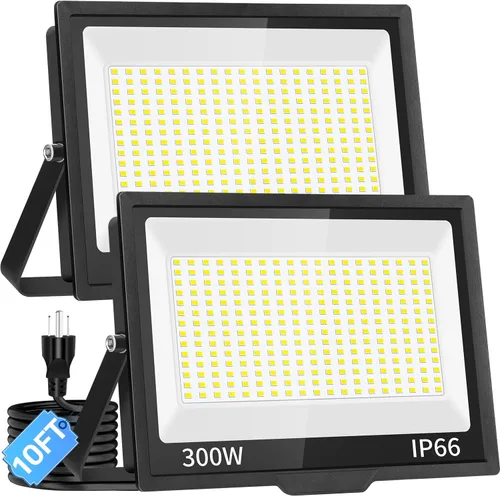Vista 11 de Luz de inundación LED de 200 W para exteriores con enchufe+cable de 10 pies, luz de seguridad súper brillante de 24000 lúmenes, luz de trabajo LED