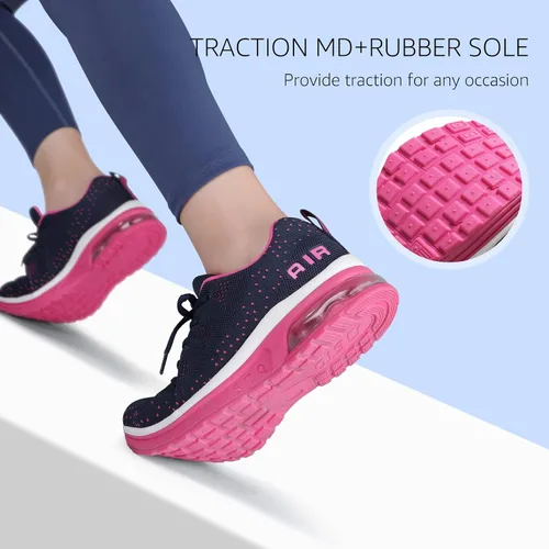 Vista 7 de STQ - Tenis para correr transpirables con cámara de aire para mujer
