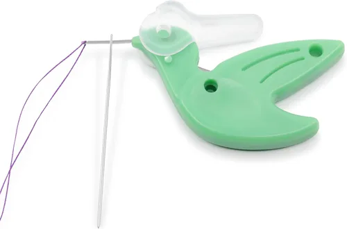 Vista 2 de Dritz 270 Enhebrador de agujas con forma de colibrí, Verde