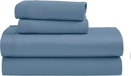 Vista 15 de SUPERIOR Juego de sábanas de algodón egipcio de 4 piezas, lujo de 1500 hilos, diseño moderno, sábanas sostenibles, básicos ultrasuaves, sólido