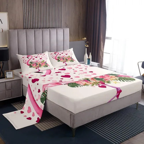 Vista 21 de Erosebridal Juego de sábanas de rosas tamaño individual, color azul, diseño romántico para mujeres, niñas, esposa, pareja, día de San Valentín