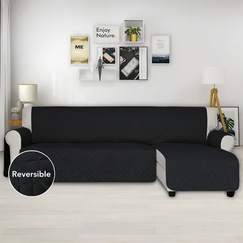 Vista 2 de ISSUNTEX - Fundas de sofá seccional para perros, funda reversible en forma de L para sofá, funda de chaise lounge resistente al agua, protector