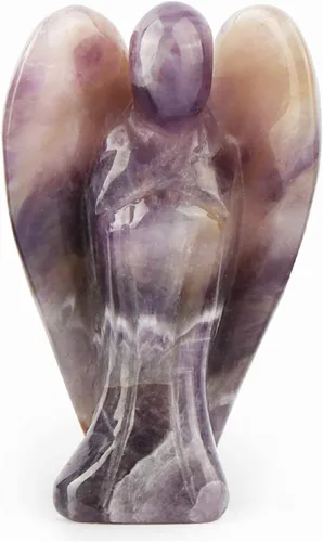 Vista 9 de Artistone Ángel de amatista de 2 pulgadas, ángel curativo de cristal tallado a mano, estatua de ángel guardián de bolsillo con caja de regalo