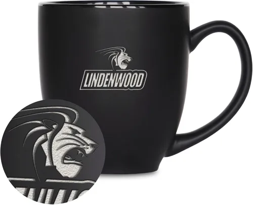 Vista 111 de Rico Industries - Taza de cerámica mate negra con grabado láser estándar de 15oz para NCAA (escuelas T & U) - Para bebidas calientes o frías