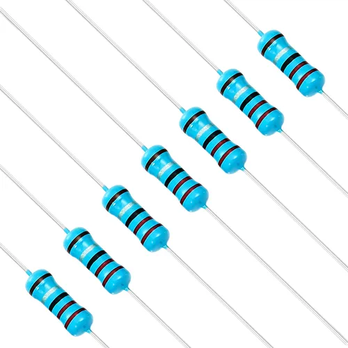 Vista 7 de Chanzon 100pcs 1/2W (0.5W) 1 Ω ohmios Resistencia fija de película metálica 0.01 ±1% Tolerancia 1R MF Orificio pasante Resistencias limitadoras