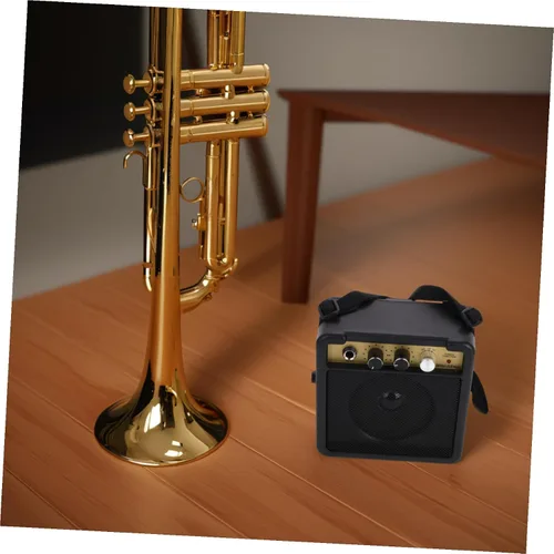 Vista 9 de TOYANDONA Mini amplificador de guitarra eléctrica portátil, amplificador de práctica pequeño con sonido nítido y fuerte para guitarras acústicas