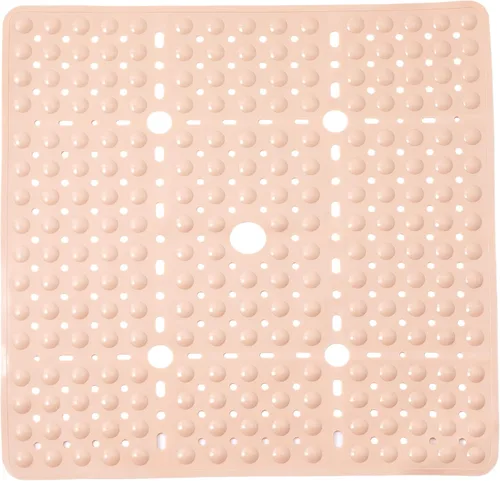Vista 7 de ENKOSI Alfombrilla grande de 27 x 27 pulgadas cuadrada antideslizante para la ducha Alfombrilla antideslizante para cabina de ducha para personas