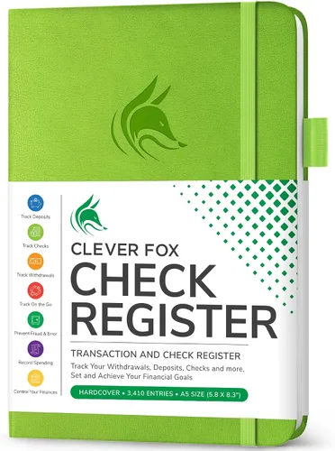 Vista 9 de Clever Fox Libro de registro de cheques – Registro de transacciones de lujo, libro de contabilidad contable, registro de cheques y libro de registro