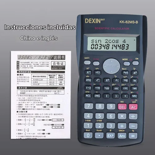 Vista 5 de Calculadoras científicas de escritorio, calculadoras científicas para estudiantes, calculadora científica de 240 funciones, 2 líneas, 10+2 dígitos