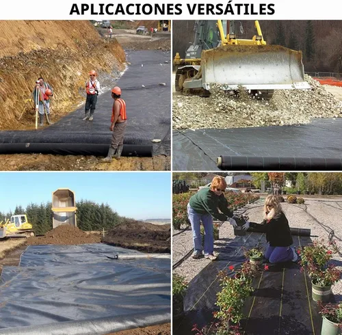 Vista 7 de forimo Tela para Calzada, Tela para Camino de 5x500 pies, Tela Comercial para Barrera de Malezas, Tela de Paisaje Resistente de 4OZ, Tela de Drenaje