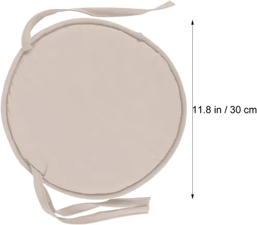 Vista 2 de Cojines para silla con parte inferior antideslizante, color beige