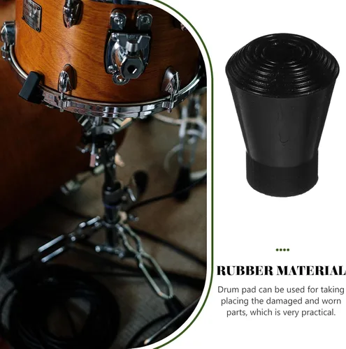 Vista 9 de 3pcs Rubber Drum Rack Pads for Floor Drum and Tripod Stand Legs Black