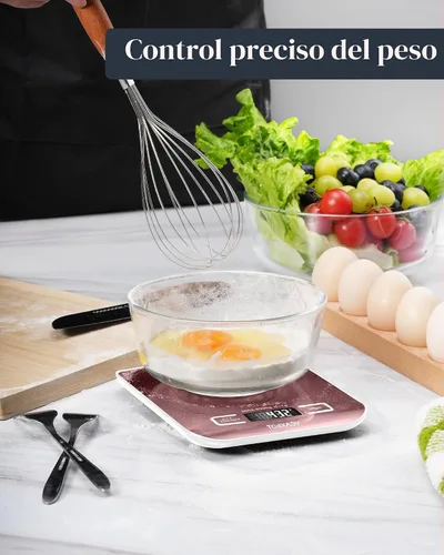 Vista 4 de Báscula digital de cocina con unidades de gramos y onzas, 11