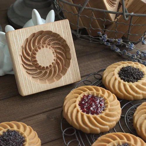 Vista 9 de Molde de Galletas de Madera, Molde de Horneado 3D, Herramienta de Decoración de Gravura para Artesanía, Adecuado para Halloween, Acción de Gracias