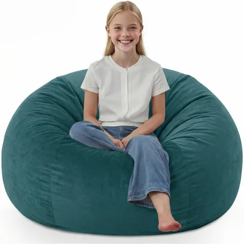 Vista 48 de Silla de Puf de 2 pies, Sillas de Puf Cómodas con Relleno de Espuma Viscoelástica, Sofá de Puf Esponjoso con Cubierta de Terciopelo Holandés, Sillas