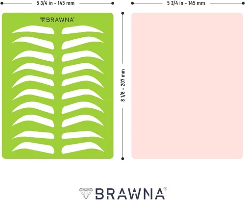 Vista 2 de BRAWNA [Versión mejorada] Plantilla de práctica de cejas con piel de práctica de microblading Plantilla de microblading para tatuaje de cejas